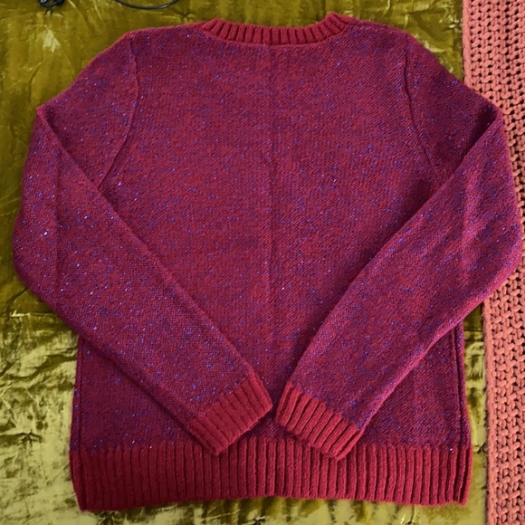 Fossil red sequined sweater size L - Picture 2 of 4